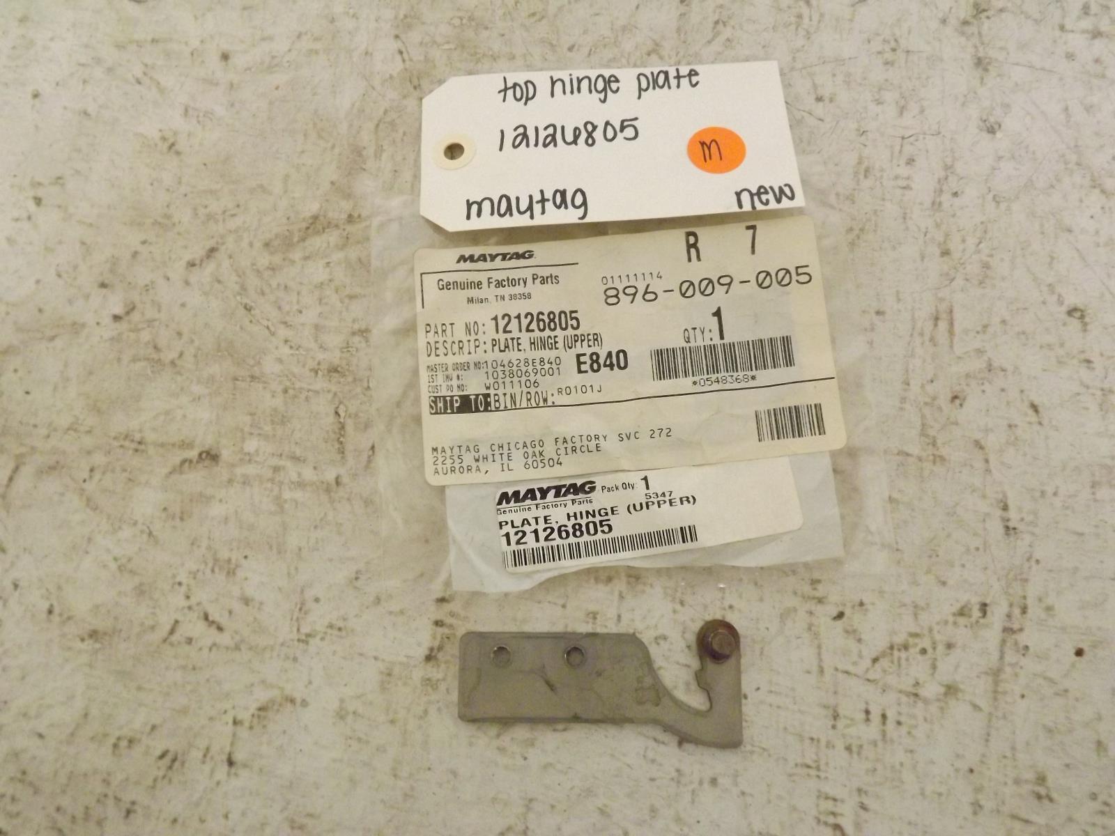 Maytag Microwave 12126805 Top Hinge Plate New Maytag Microwave 12126805 Top Hinge Plate New